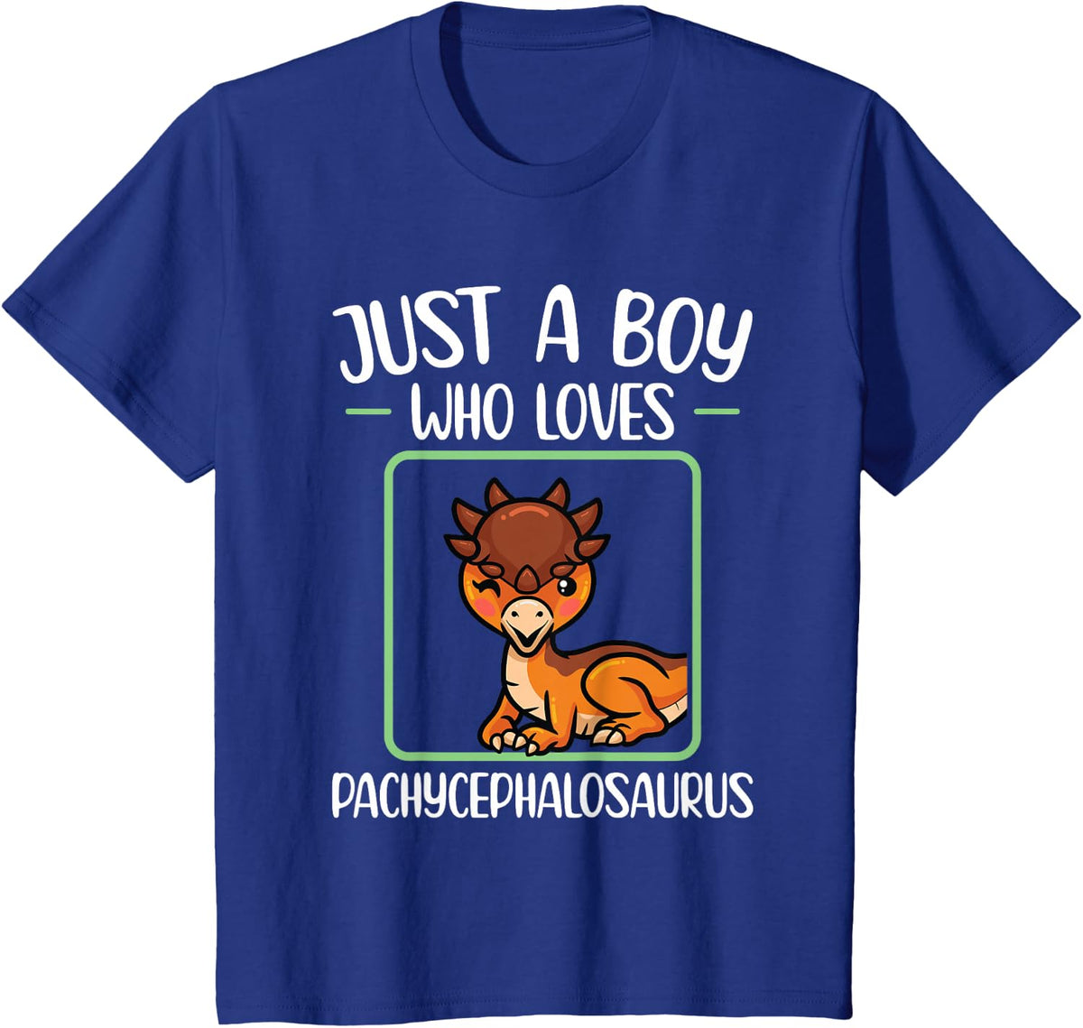 Just A Boy Who Loves Pachycephalosaurus T-Shirt - Royal Blue
