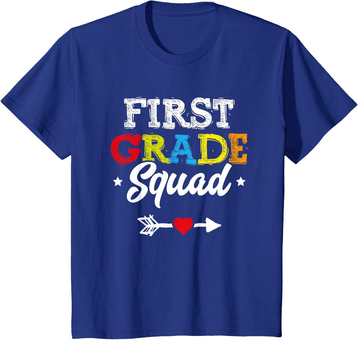 First Grade Squad Shirt Teacher Student Kids Back To School T-Shirt - Royal Blue