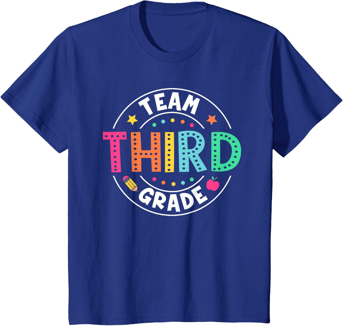 Team Third Grade Teacher Kids Back To School 3rd Grade Squad T-Shirt - Royal Blue
