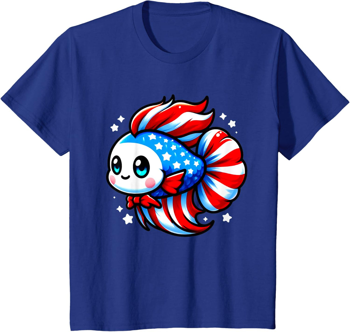 4th Of July Fish Betta America Independence Day Betta Fish T-Shirt - Royal Blue