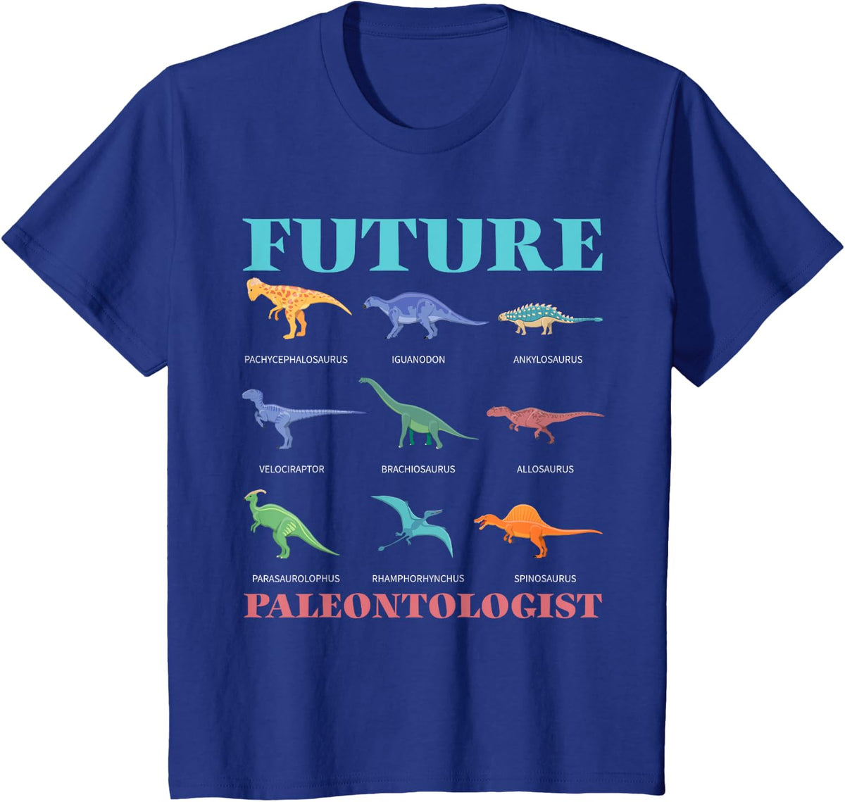 Future Paleontologist Funny Fossil Hunting T-Shirt - Royal Blue