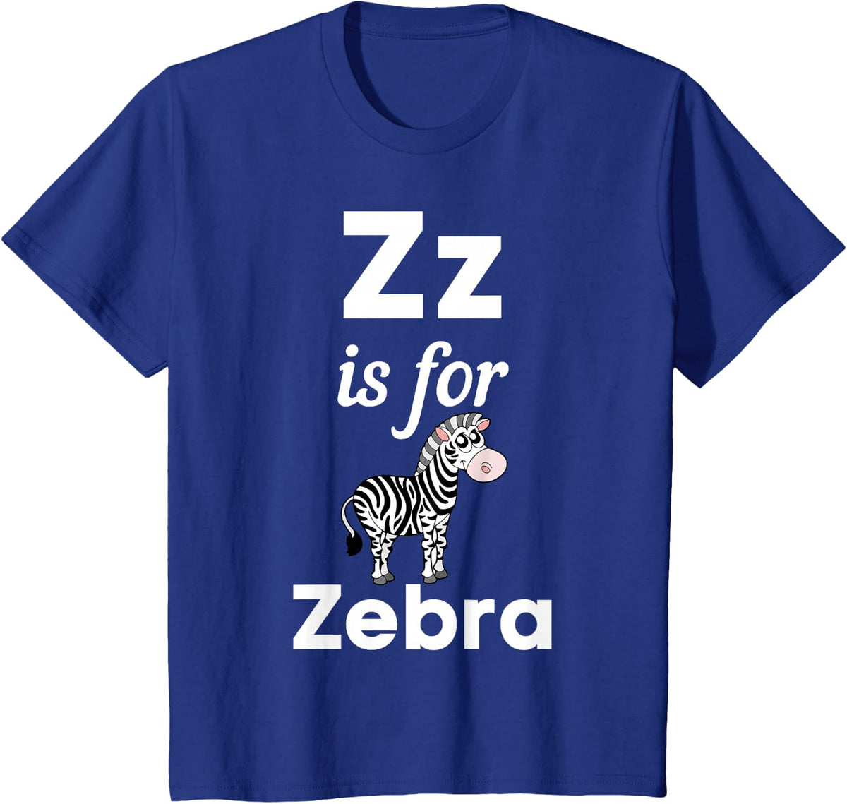 Z is for Zebra Alphabet School Kindergarten Teacher Kids T-Shirt - Royal Blue