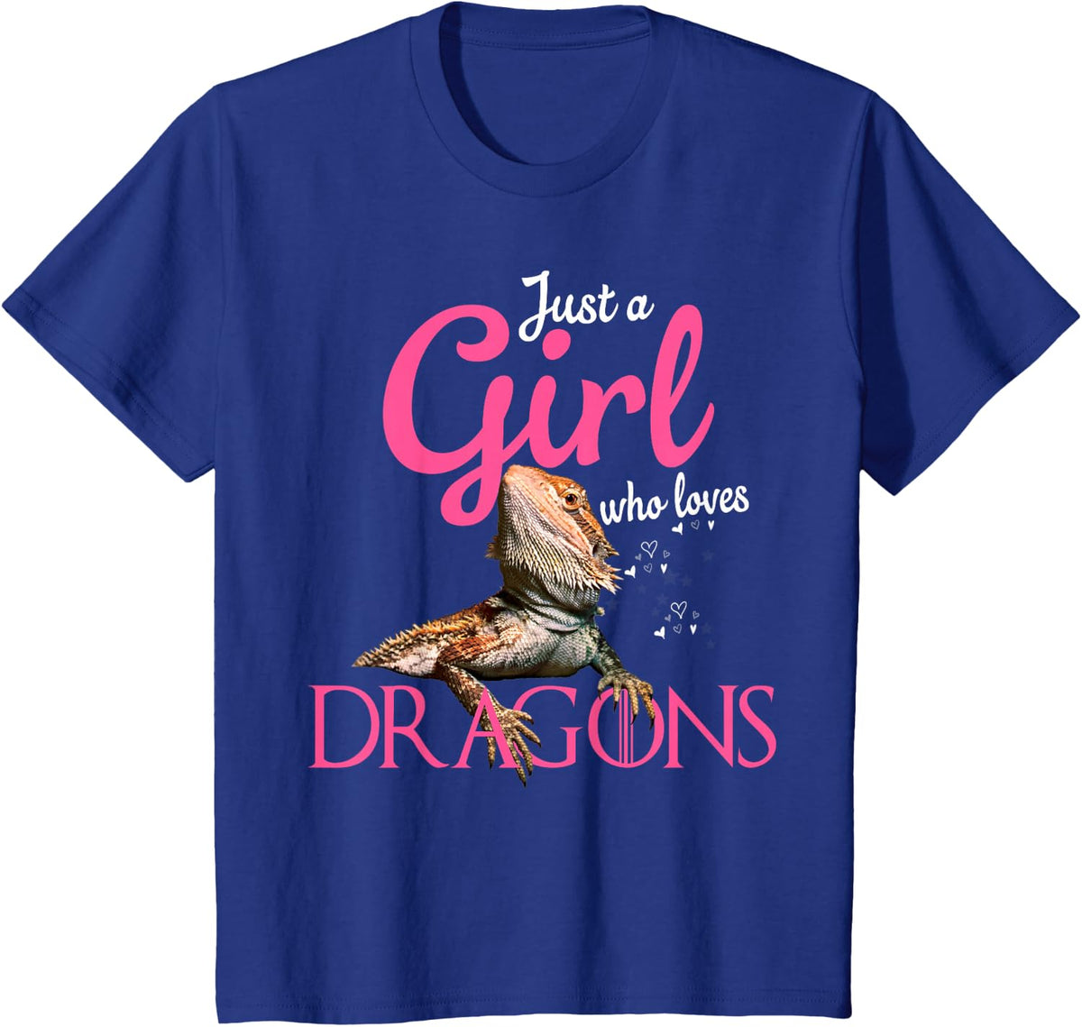 Bearded Dragon Shirt - Just a Girl who Loves Bearded Dragon T-Shirt - Royal Blue