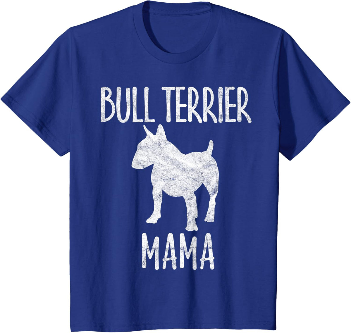 Vintage Bull Terrier Mama Gift Bully Mom Dog Owner Mother T-Shirt - Royal Blue