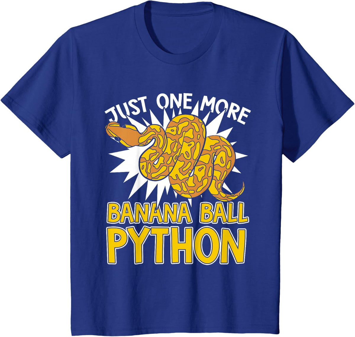 Just One More Pythonidae Snake Owner Banana Ball Python T-Shirt - Royal Blue