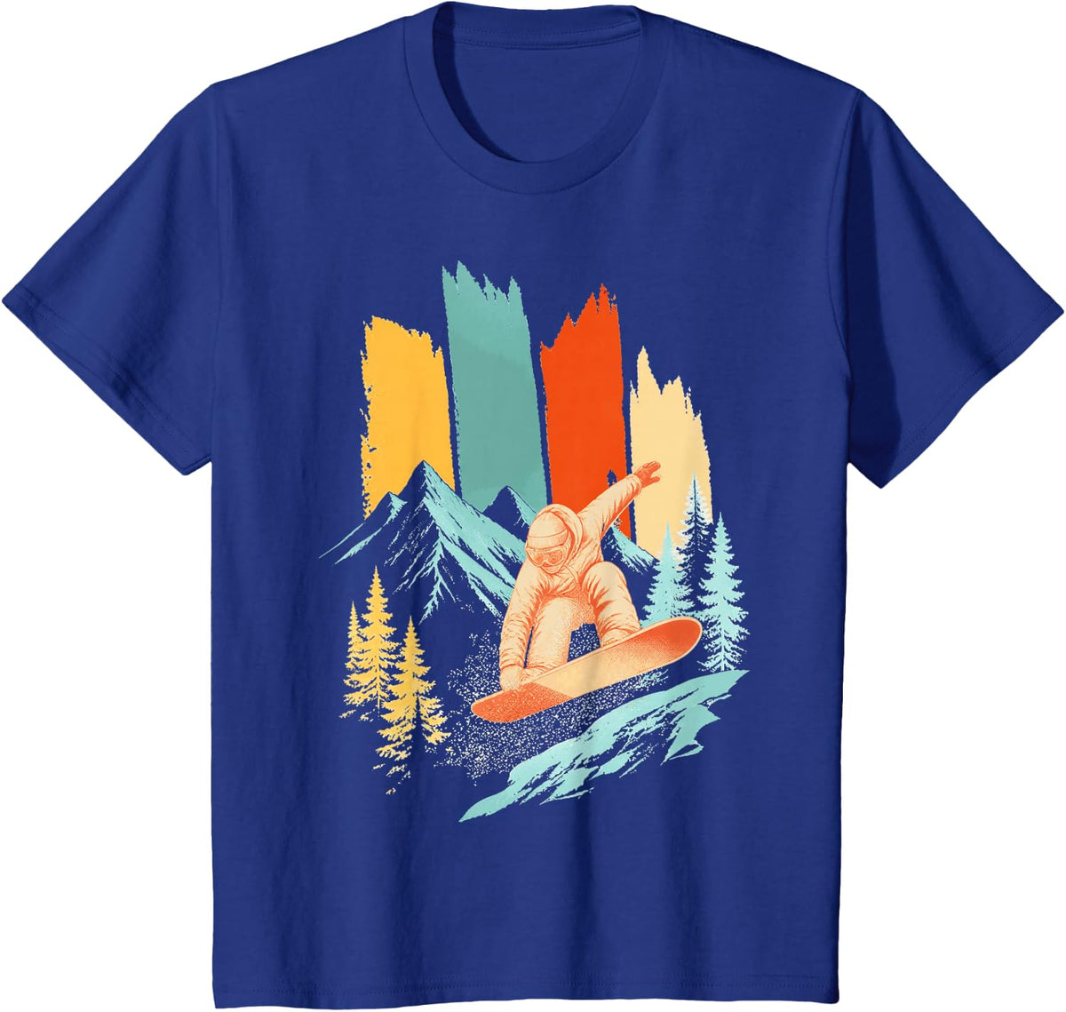 Vintage Snowboarder Rider Snowboarding Boarder T-Shirt - Royal Blue