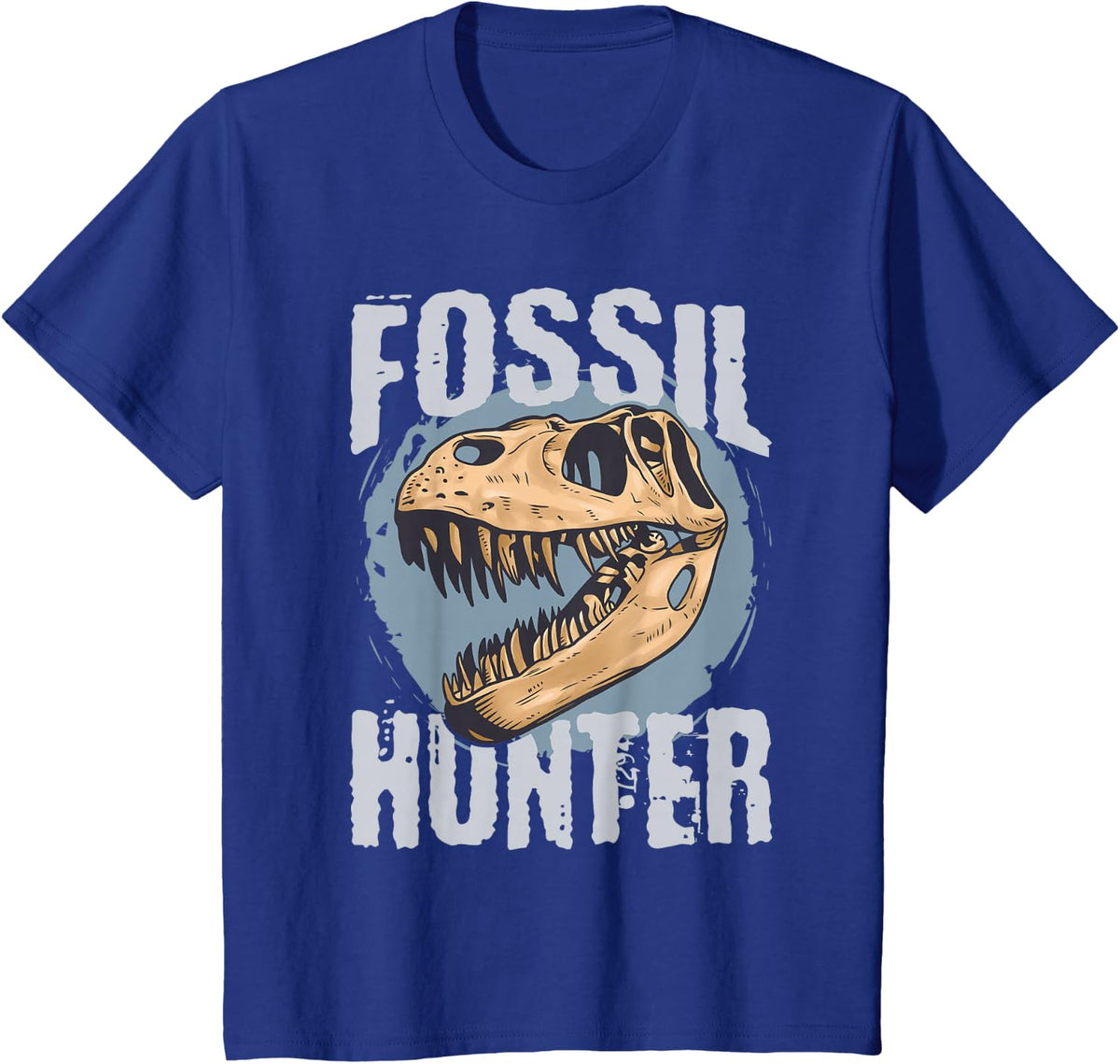 Fossil Hunter Dinosaur Lover T-Rex Dino Paleontology Museum T-Shirt - Royal Blue