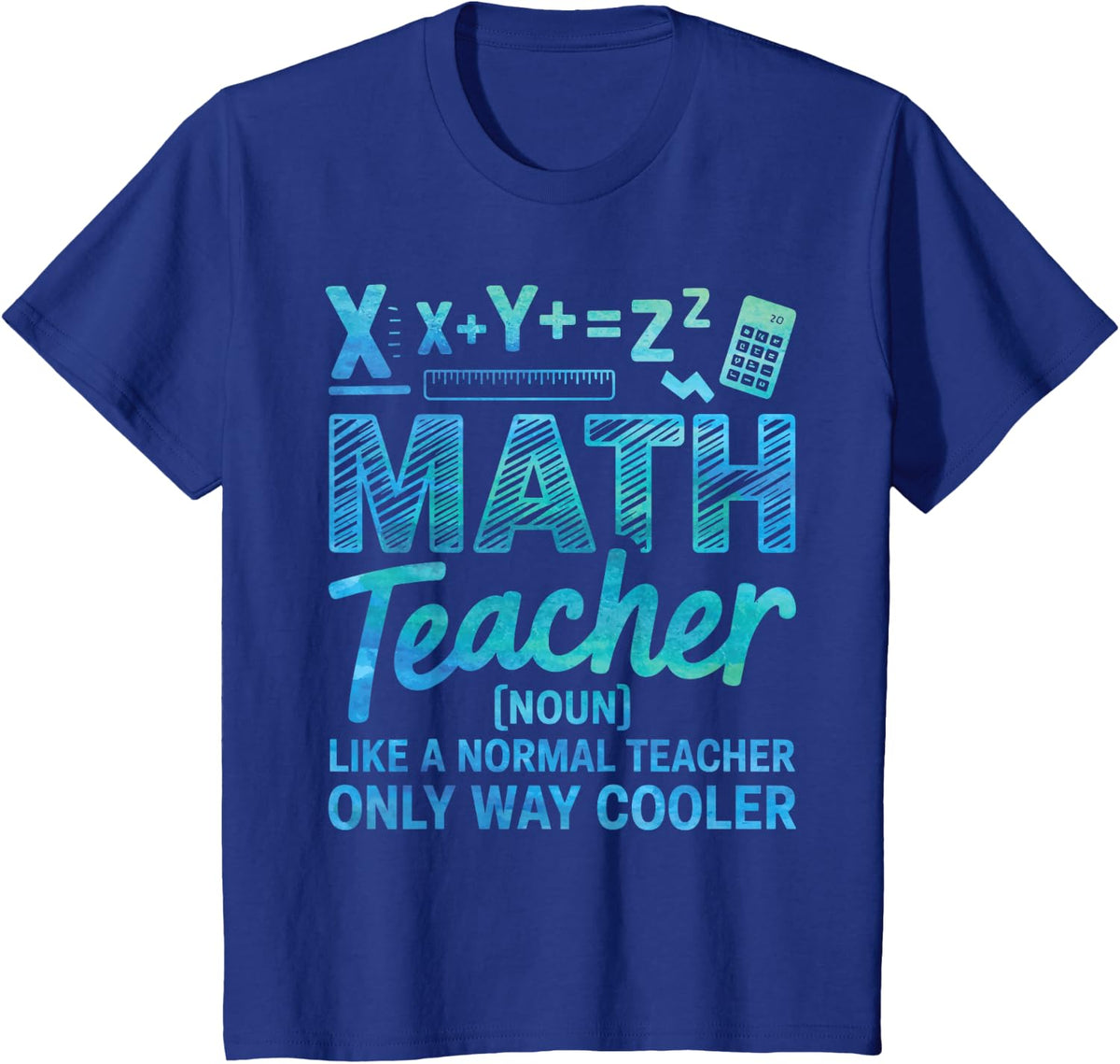 Funny Math Teacher Art for Men Women Math Lover Math Teacher T-Shirt - Royal Blue