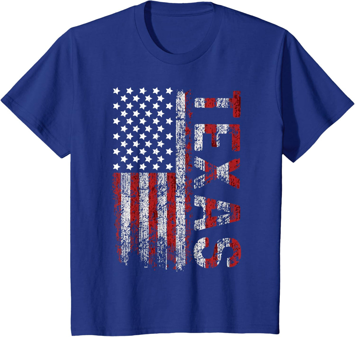 American Flag Texas 4th of July tees Men, Women and Youth T-Shirt - Royal Blue