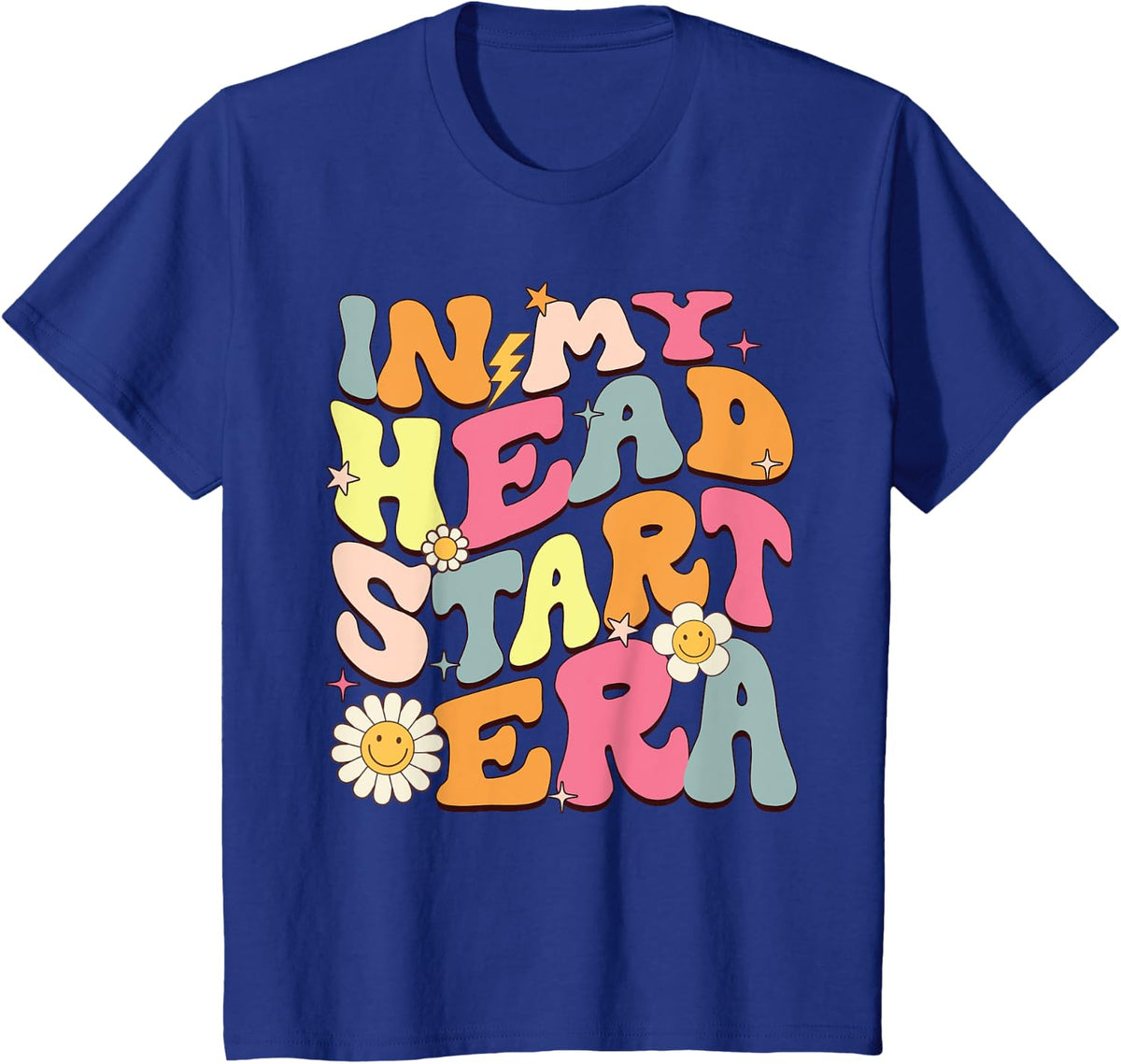 Groovy in My Head Start Era Homeschool Headstart Teacher Men Women Girls Kids T-Shirt - Royal Blue