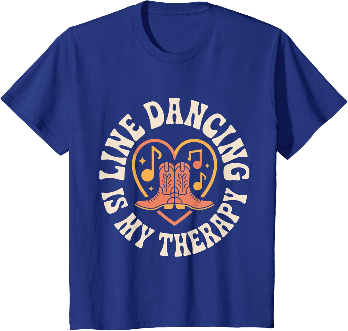 Line Dancing is My Therapy T-Shirt - Royal Blue