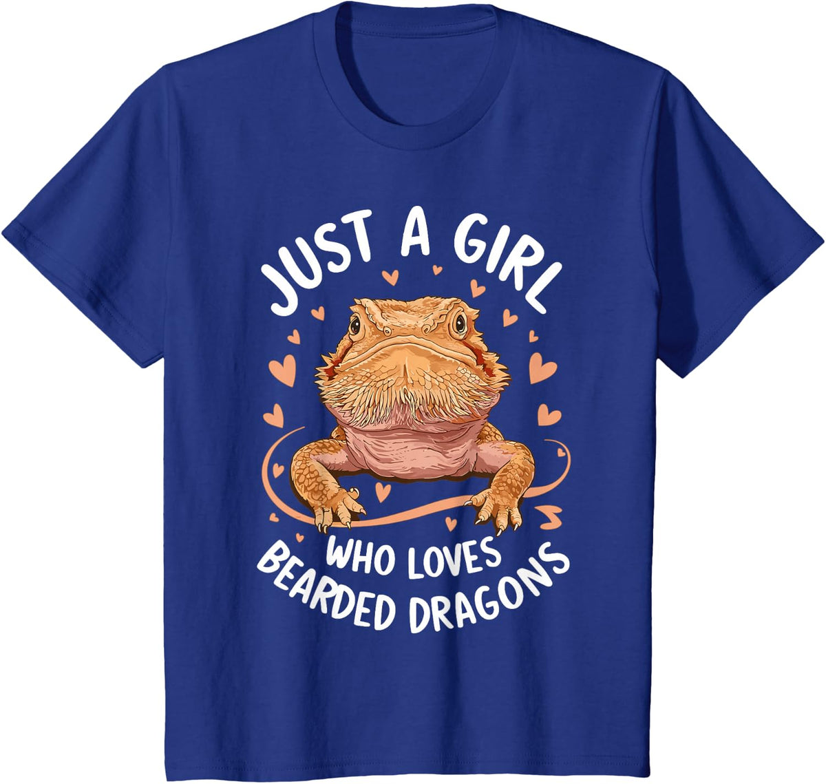 Just A Girl Who Loves Bearded Dragon Tee Shirt for Girls Women Kids T-Shirt - Royal Blue