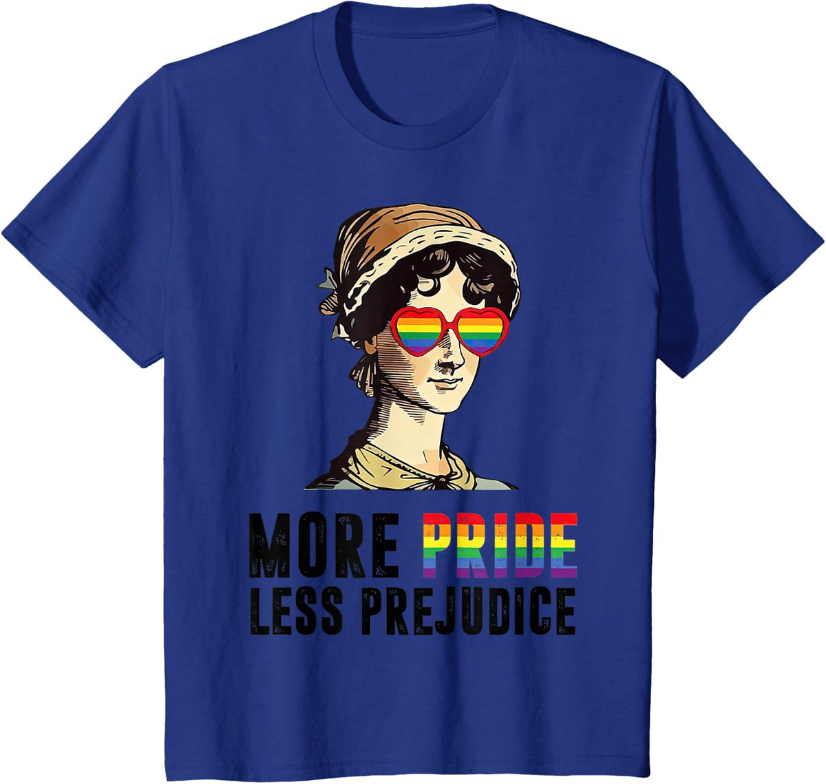 More Pride Less Prejudice LGBT t -Shir t T-Shirt - Royal Blue
