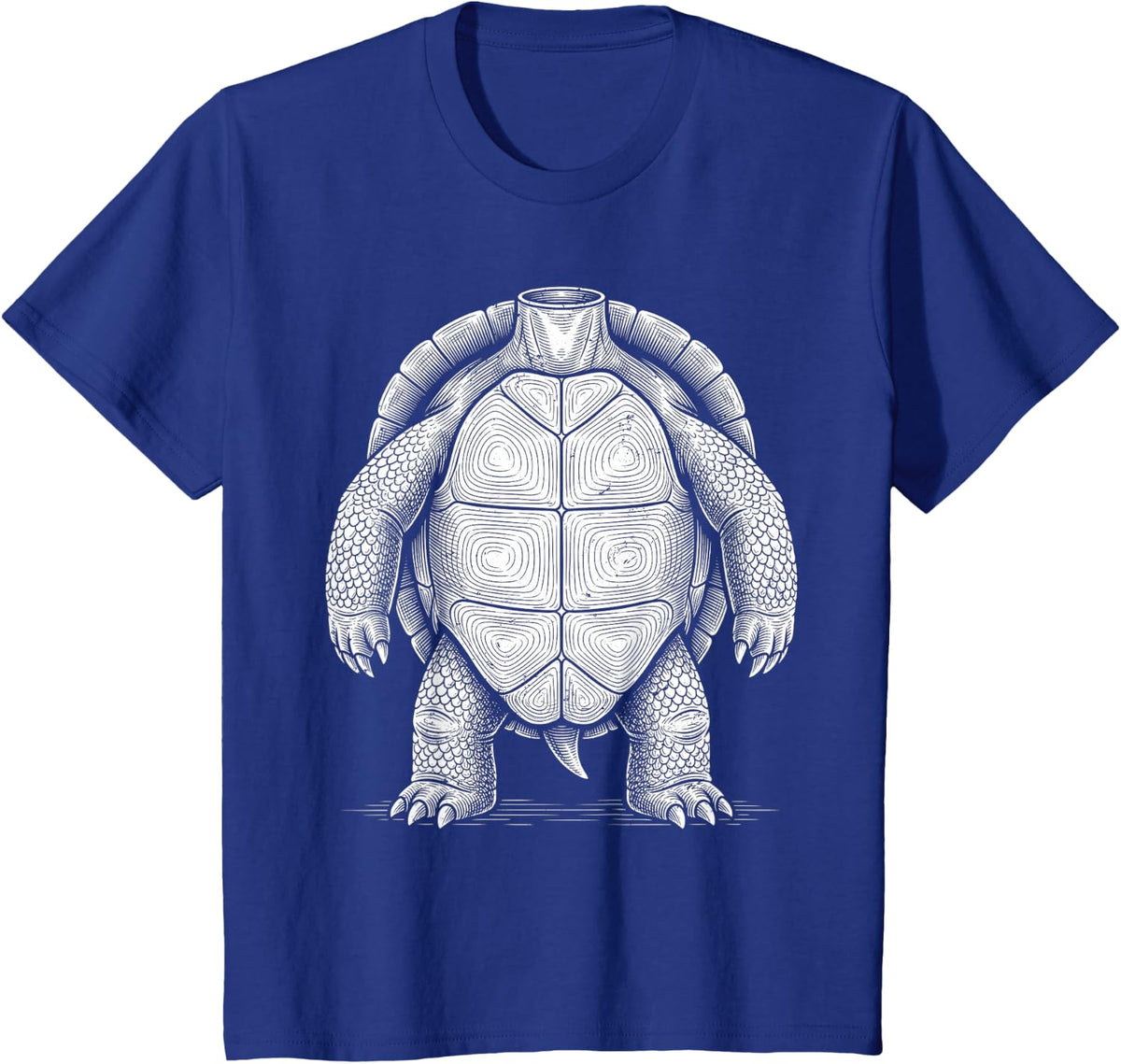 Turtle Shell Costume Tortoise Front Panel Halloween Piece T-Shirt - Royal Blue