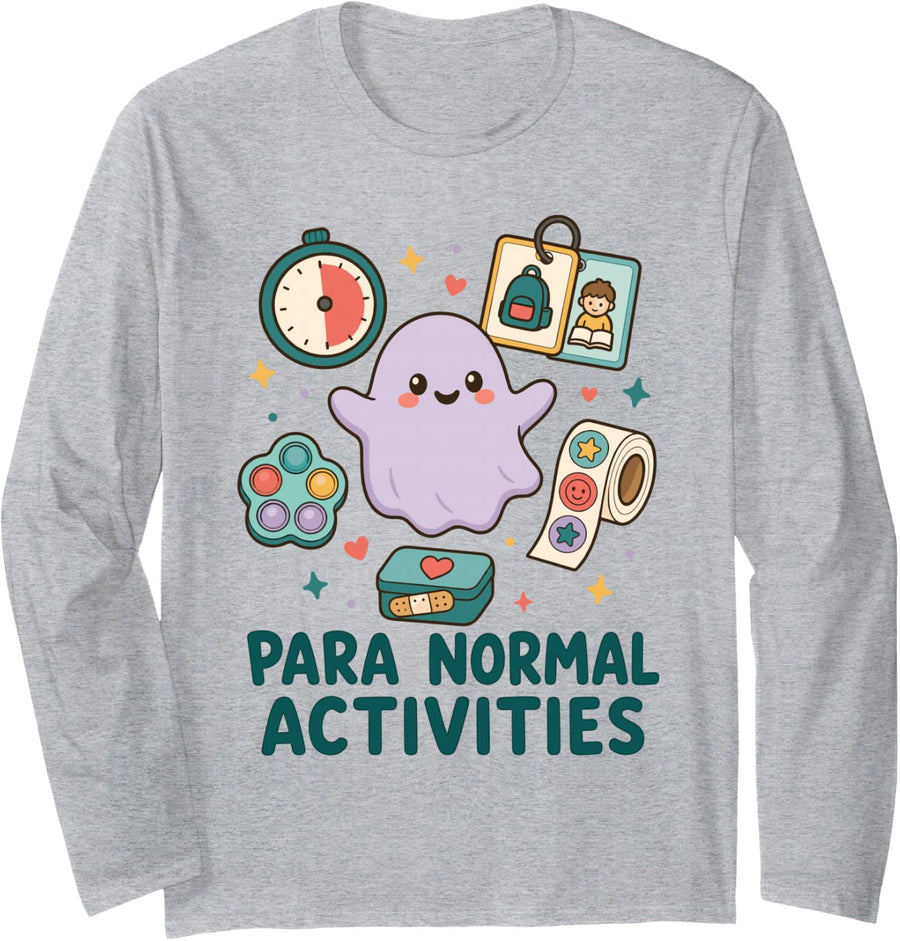 para Normal Activities Paraprofessional Sped Long Sleeve T-Shirt - Adult Unisex Heather Grey