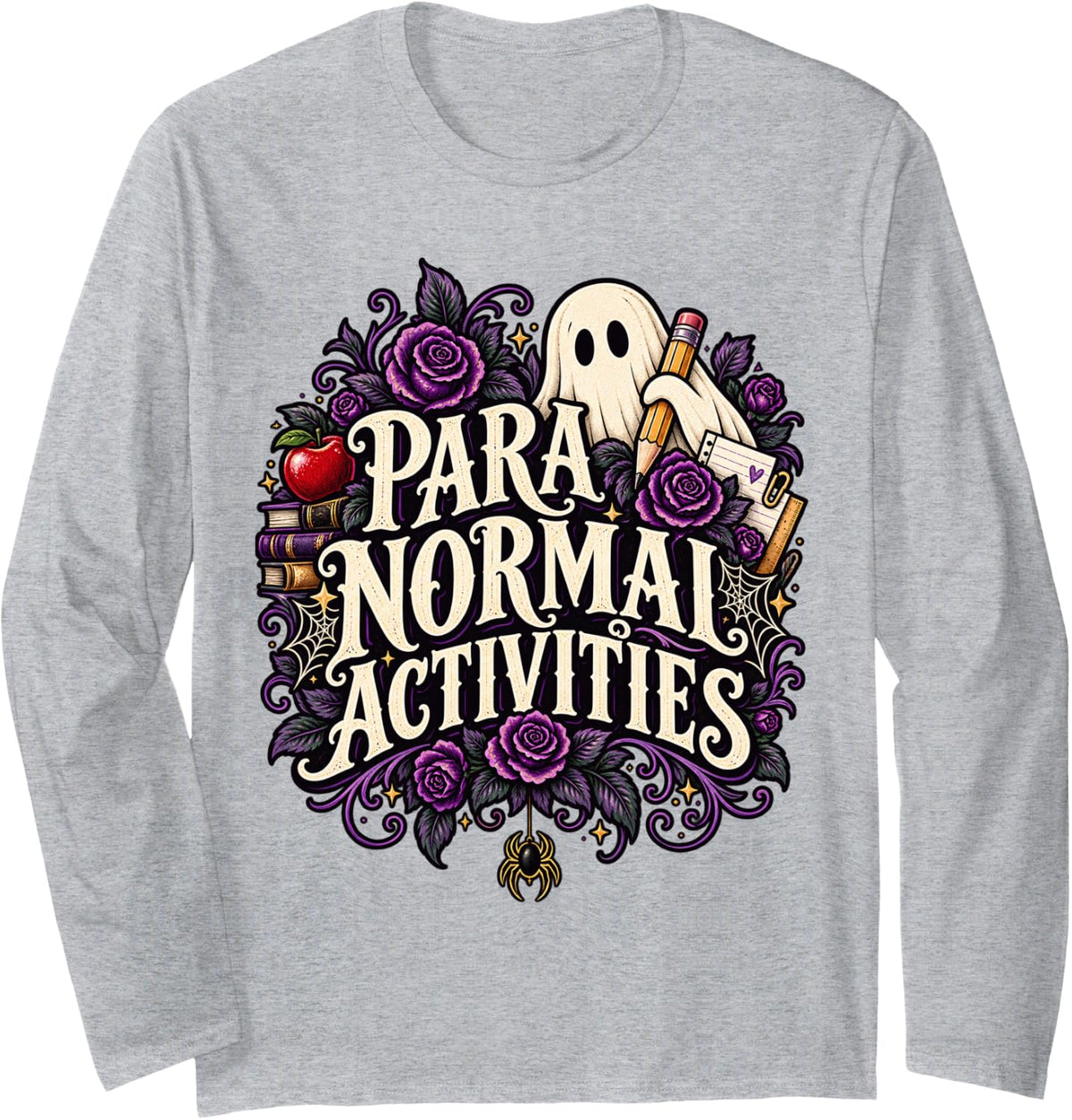 para Normal Activities Paraprofessional Teacher Long Sleeve T-Shirt - Adult Unisex Heather Grey