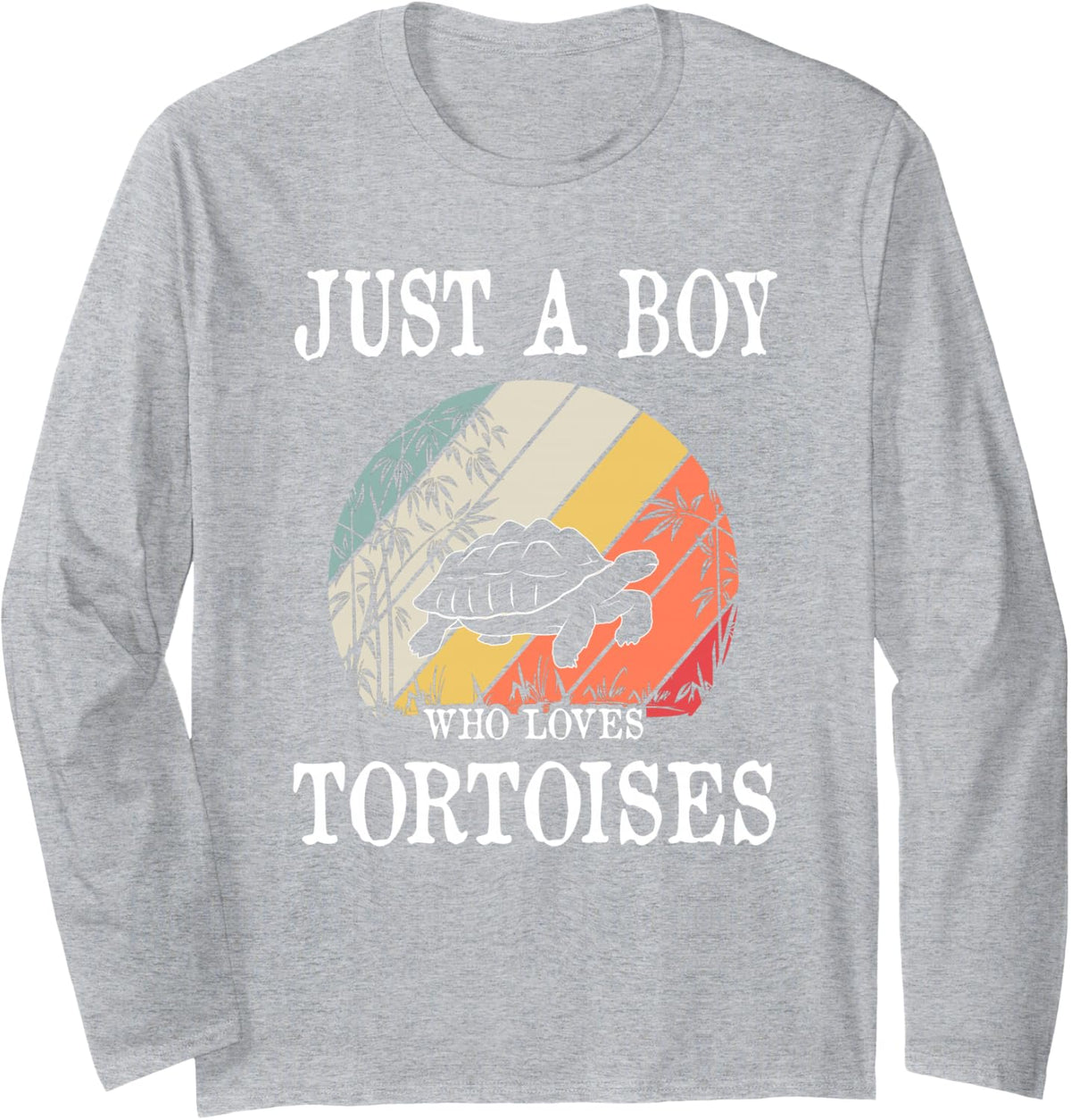 Just A Boy Who Loves Tortoises Long Sleeve T-Shirt - Adult Unisex Heather Grey