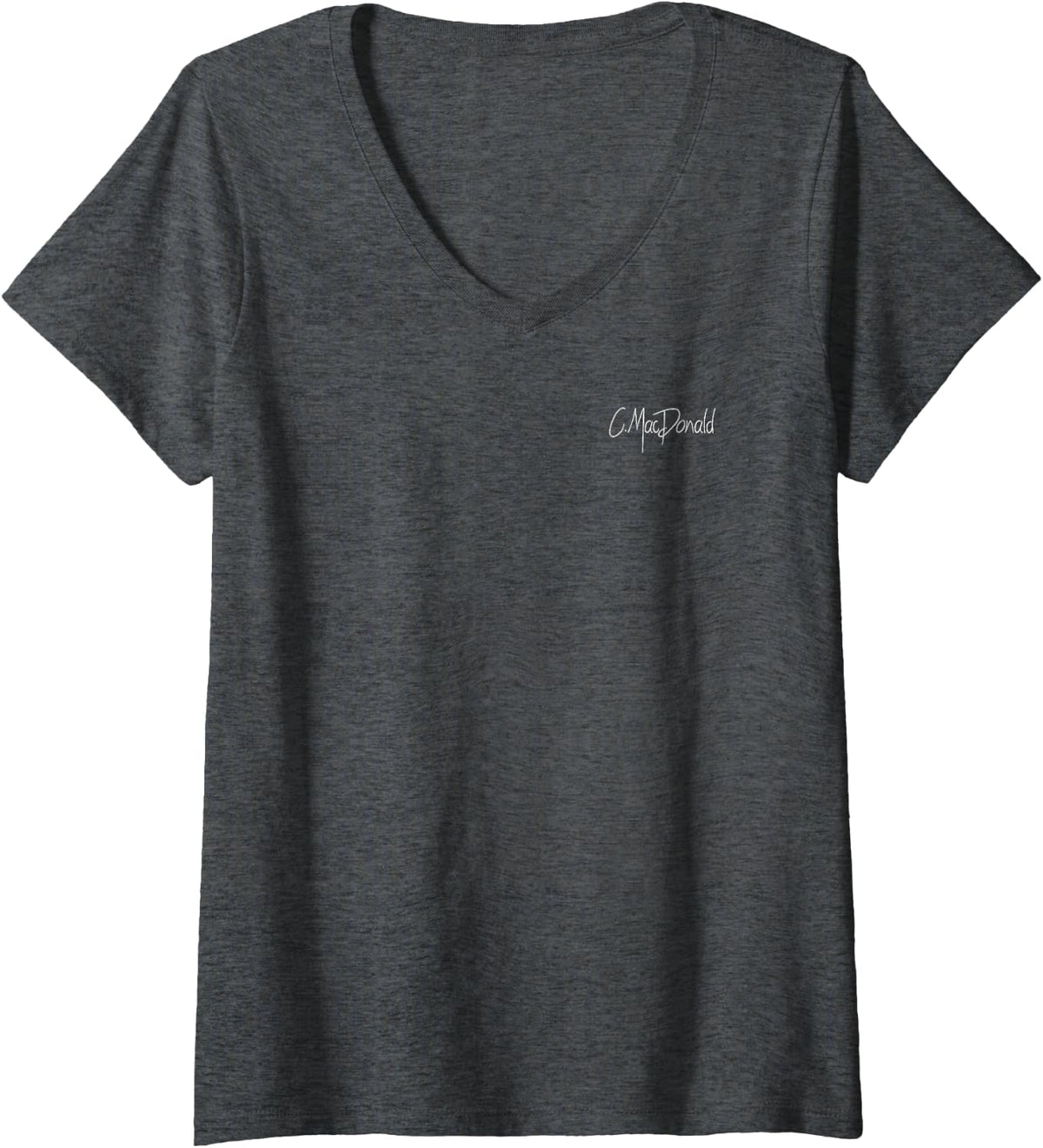 Women's Ocean Life Marlin V-Neck T-Shirt - Dark Heather Grey