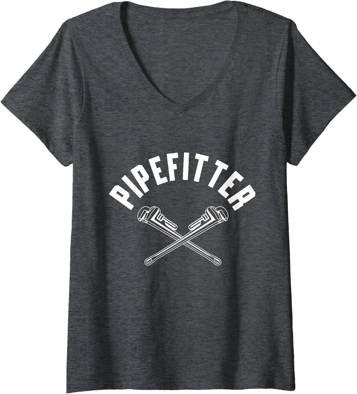 Women's Pipefitter V-Neck T-Shirt - Dark Heather Grey