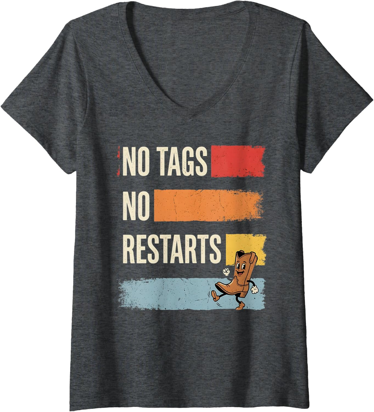 Women's Line Dance Teacher Line Dancing Line Dancer V-Neck T-Shirt - Dark Heather Grey