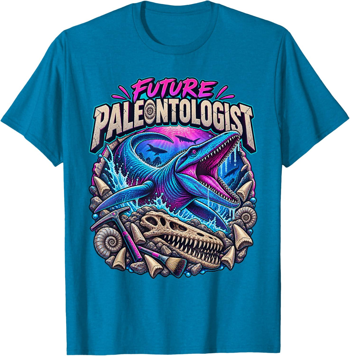 Mosasaurus Future Paleontologist T-Shirt - Sapphire Blue