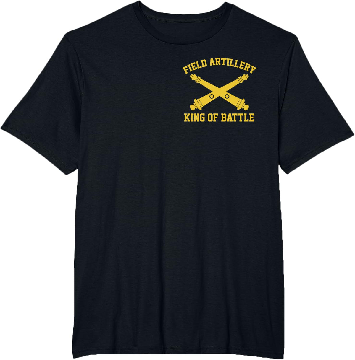 Field Artillery Branch King of Battle US Military Veteran T-Shirt - Black