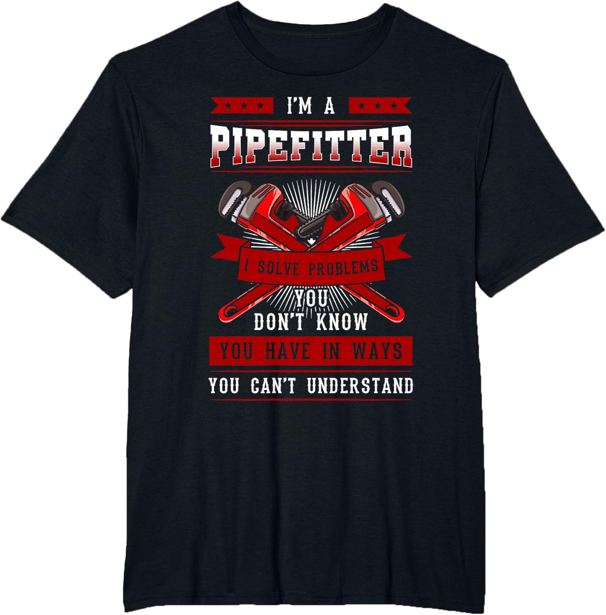 Pipefitter Mechanical Funny Industrial Pipe Steamfitter T-Shirt - Black
