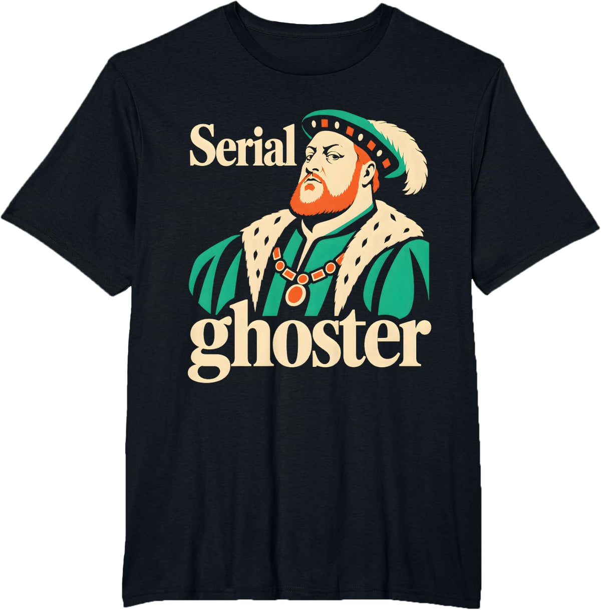 Funny Henry VIII Tudor History T-Shirt - Black