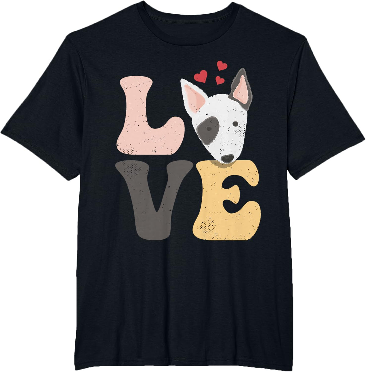 Bull Terrier Dog Love T-Shirt - Black