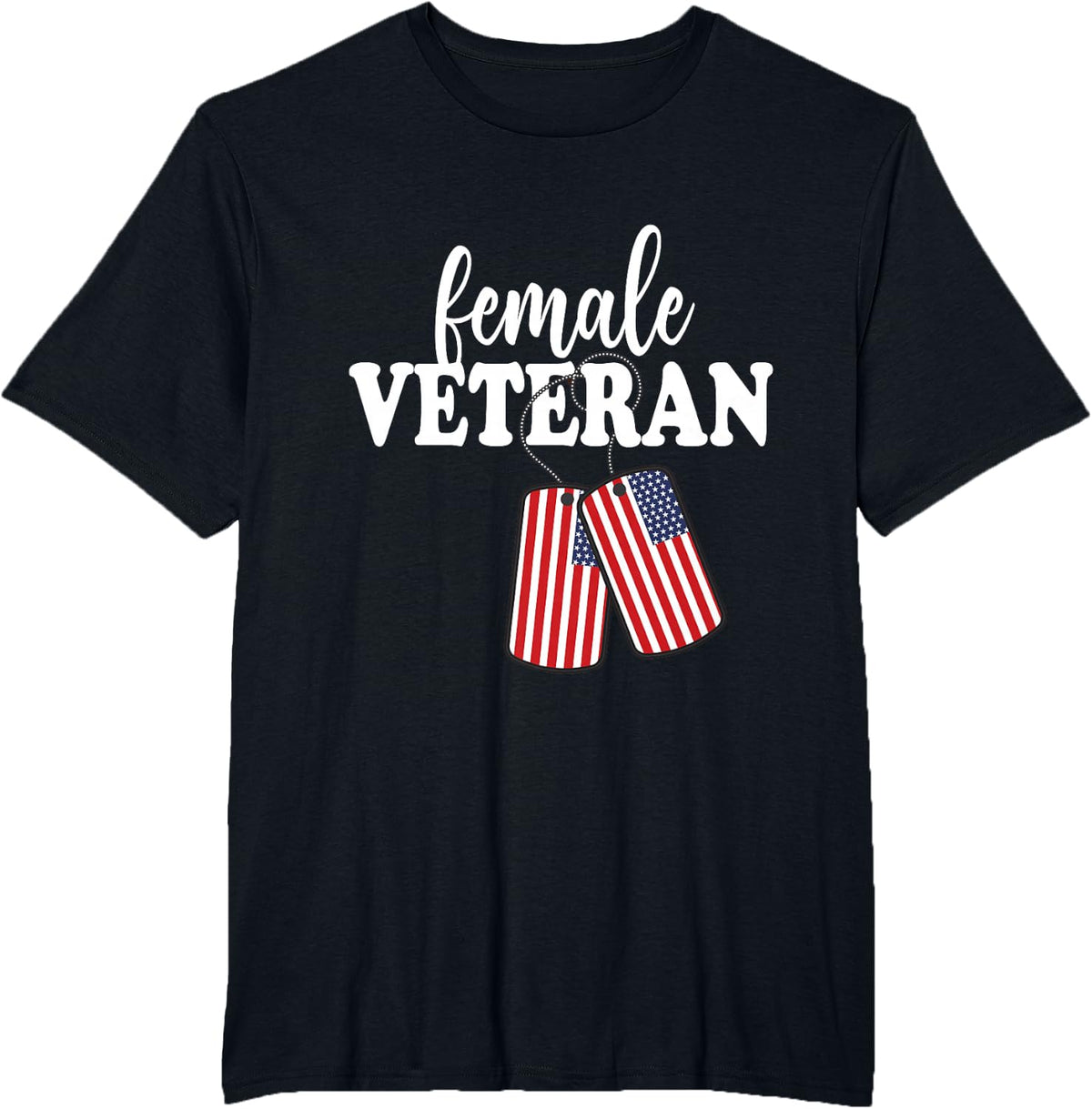 Female Veteran Veterans Day T-Shirt - Black