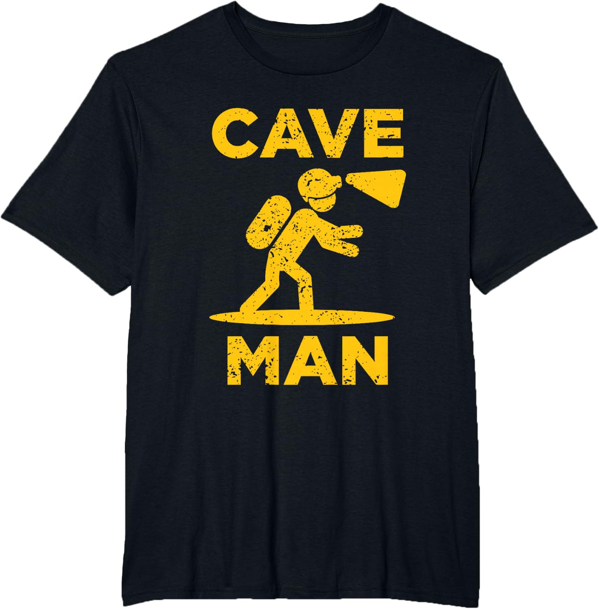 Cave Man Cave Explorers and Nature Lovers T-Shirt - Black