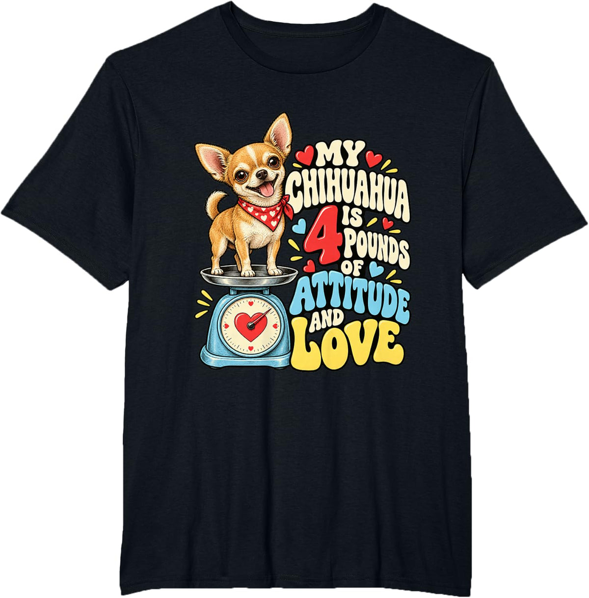 Funny Chihuahua Dog Mama Cute Tiny Dog Love Owner T-Shirt - Black