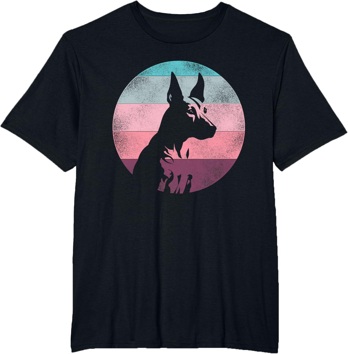 Retro Vintage Design Bull Terrier Dog T-Shirt - Black