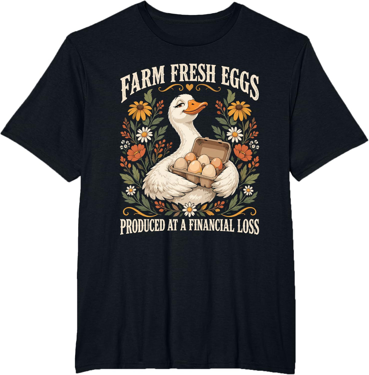 Rustic Farm Fresh Eggs Backyard Chicken Farmer Life T-Shirt - Black