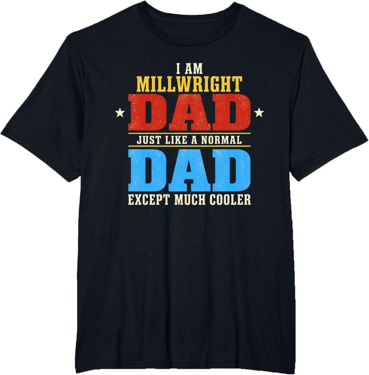I Am Millwright Dad Shirt Funny Trades Gift T-Shirt - Black