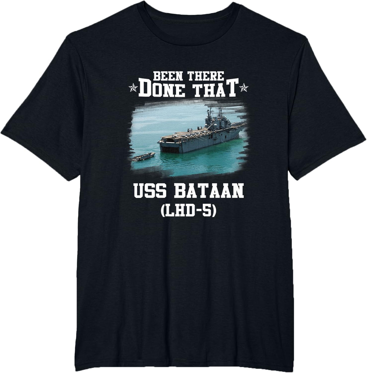 USS Bataan LHD-5 Veterans Day Father Day Gift T-Shirt - Black