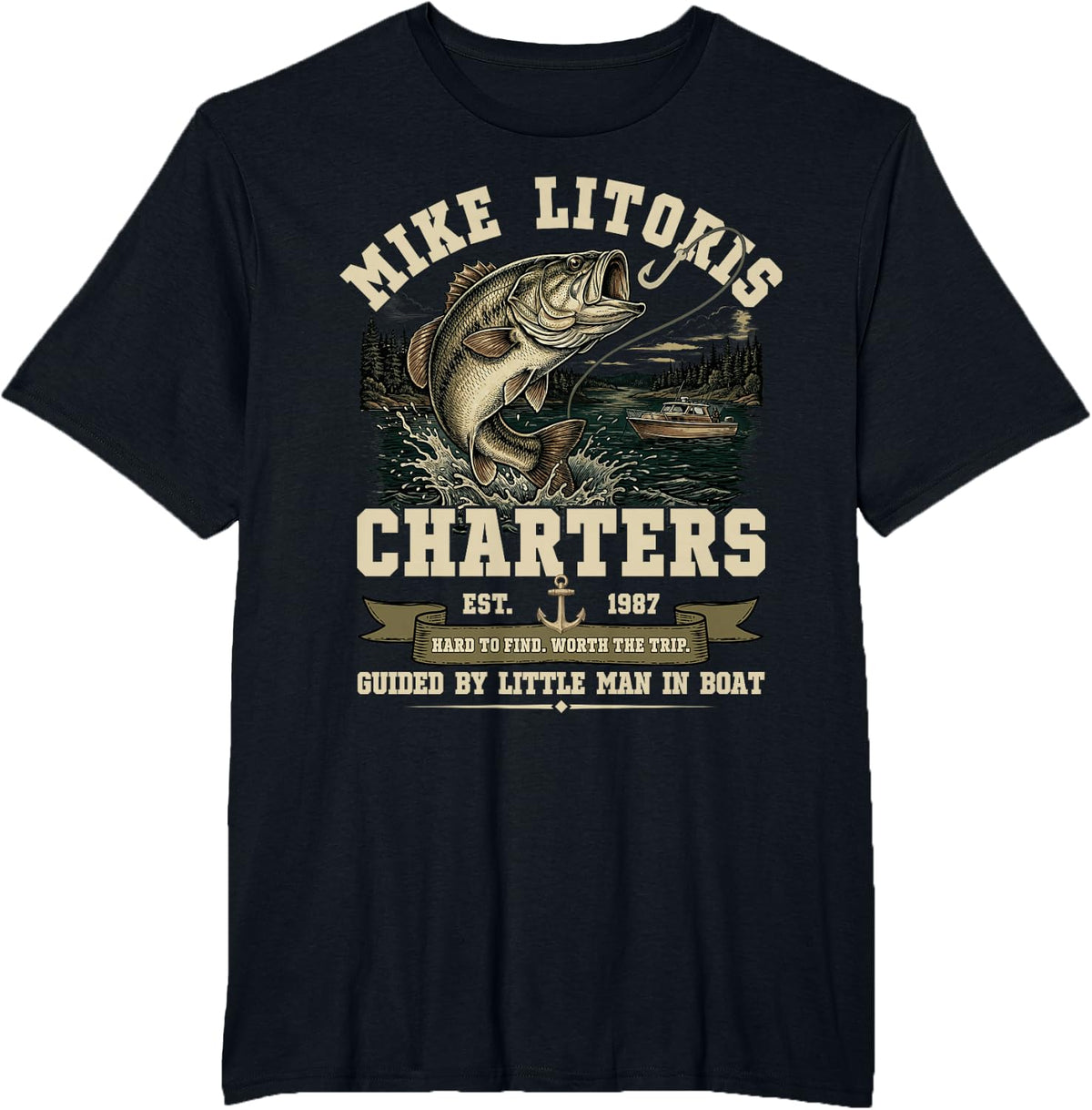 Funny Adult Humor T-Shirt Mike Litoris Innuendo Joke Gag Gift Tees for Men - Black