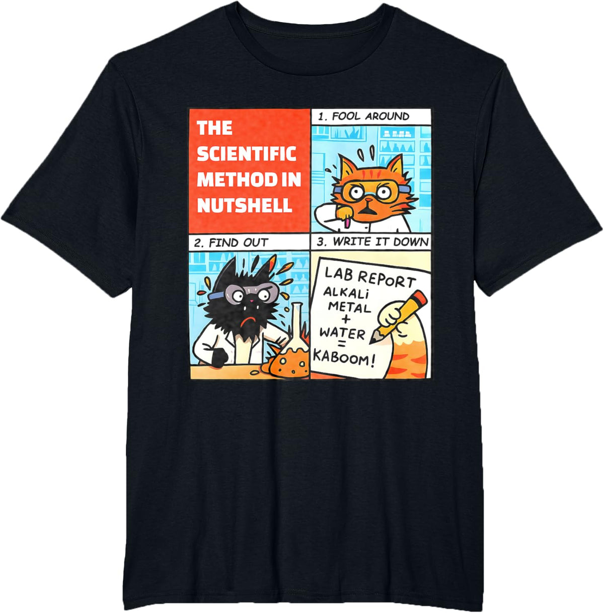 The Scientific Method Science Teacher Back To School Outfit T-Shirt - Black