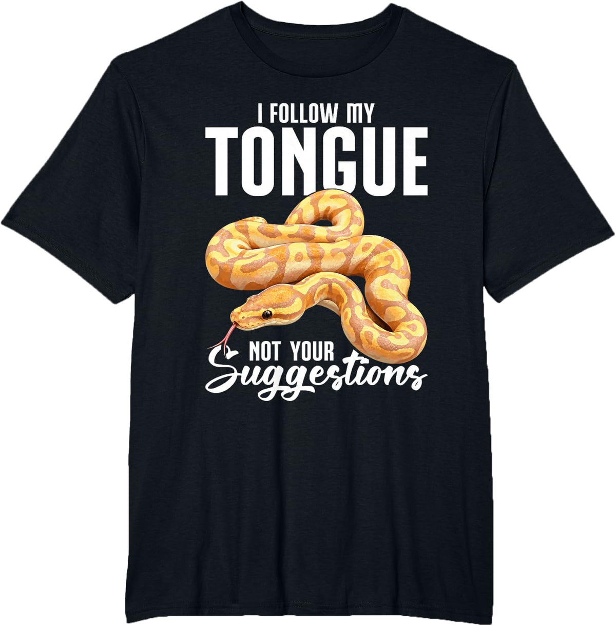 Ball Python Lover Snake Lover Tongue Banana Ball Python T-Shirt - Black
