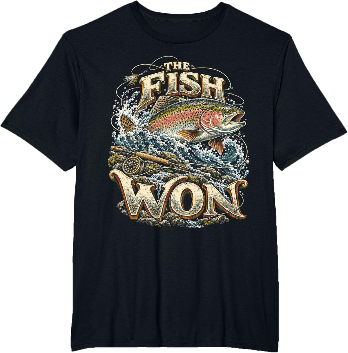 Fly Tying Fly Fishing The Fish Won T-Shirt - Black
