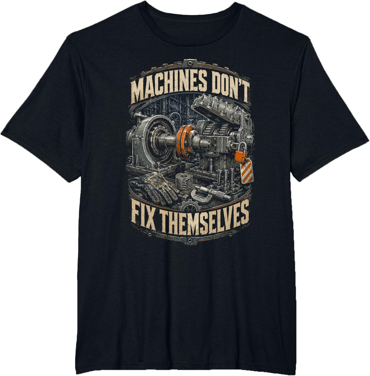 Millwright Dont Fix Themselves T-Shirt - Black