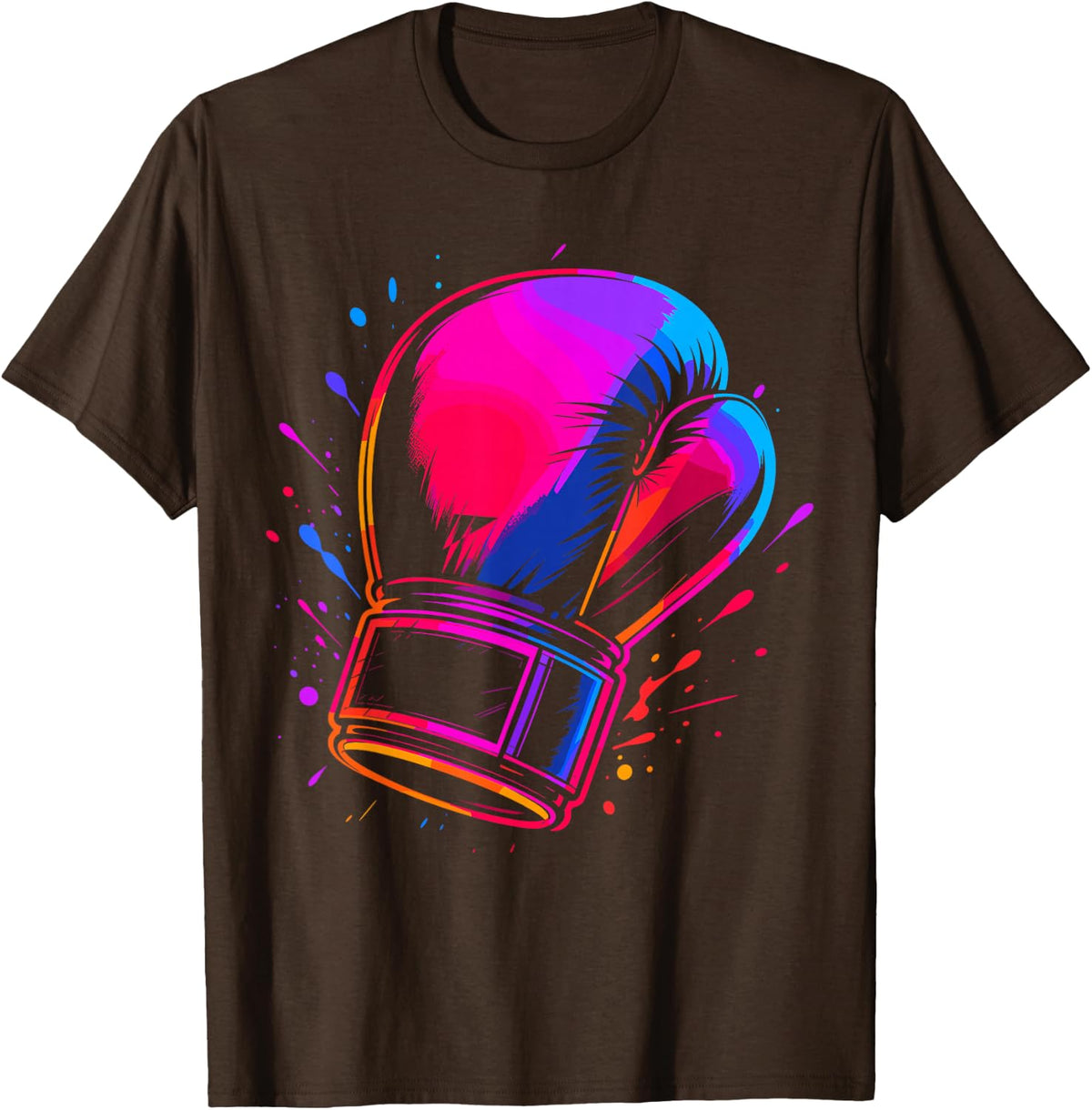 Boxing Glove MMA Kickboxing Boxer Art T-Shirt - Brown