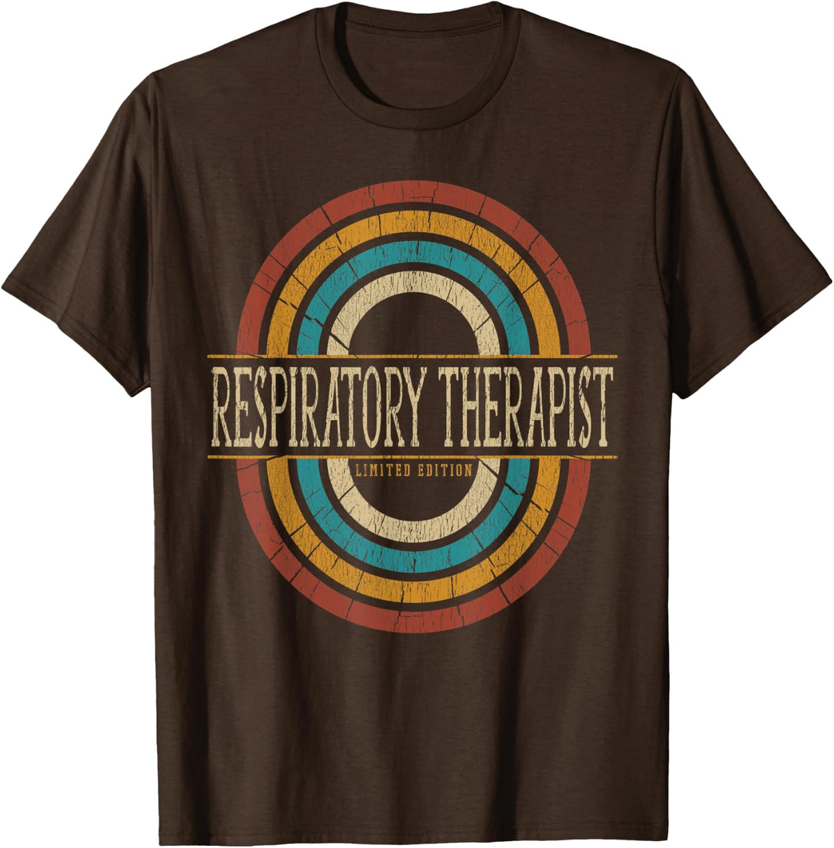 Respiratory Therapist Vintage Retro T-Shirt - Brown