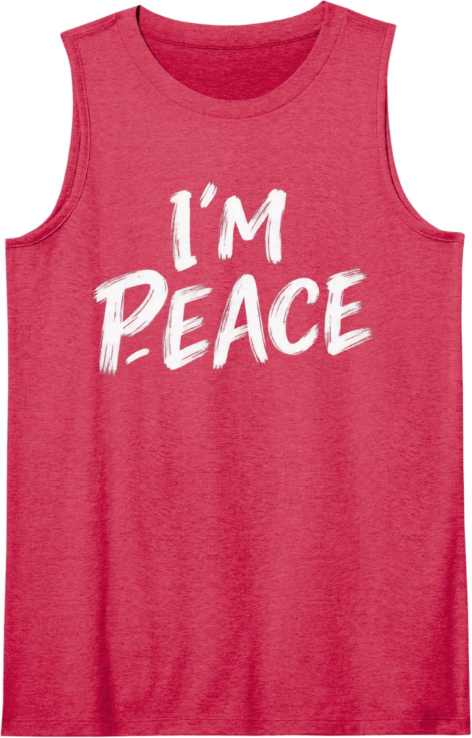 I'm Peace Matching Couple Design Sleeveless Tank Top - Red