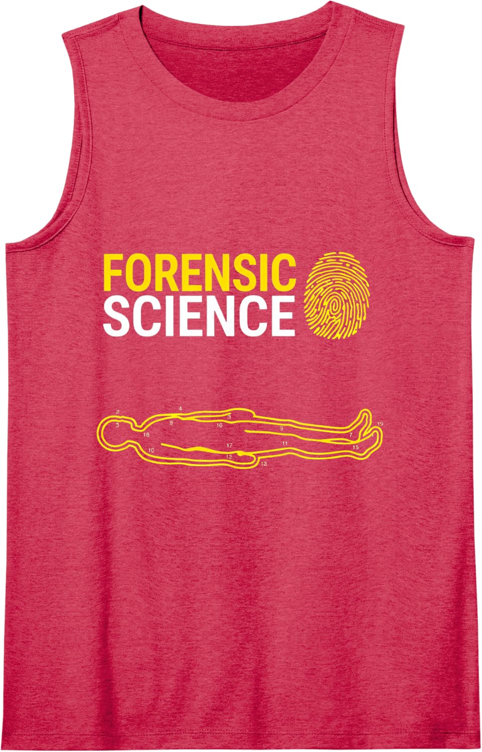 Forensic Science Fingerprint Crime Lab Sleeveless Tank Top - Red