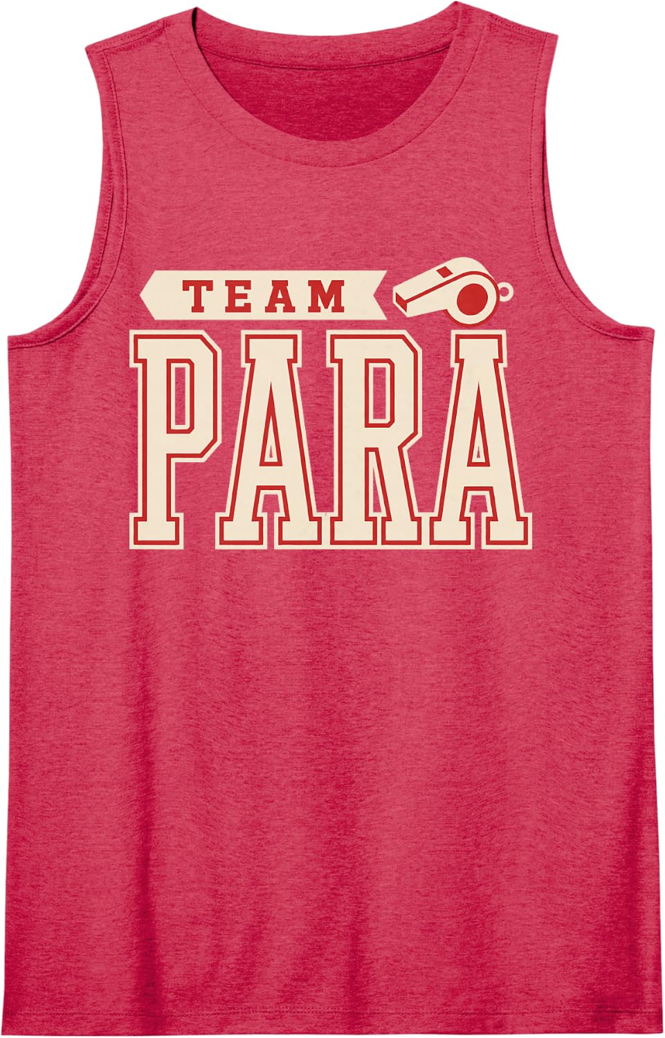 Team para Paraprofessional Teacher Aide Squad Crew Sleeveless Tank Top - Red