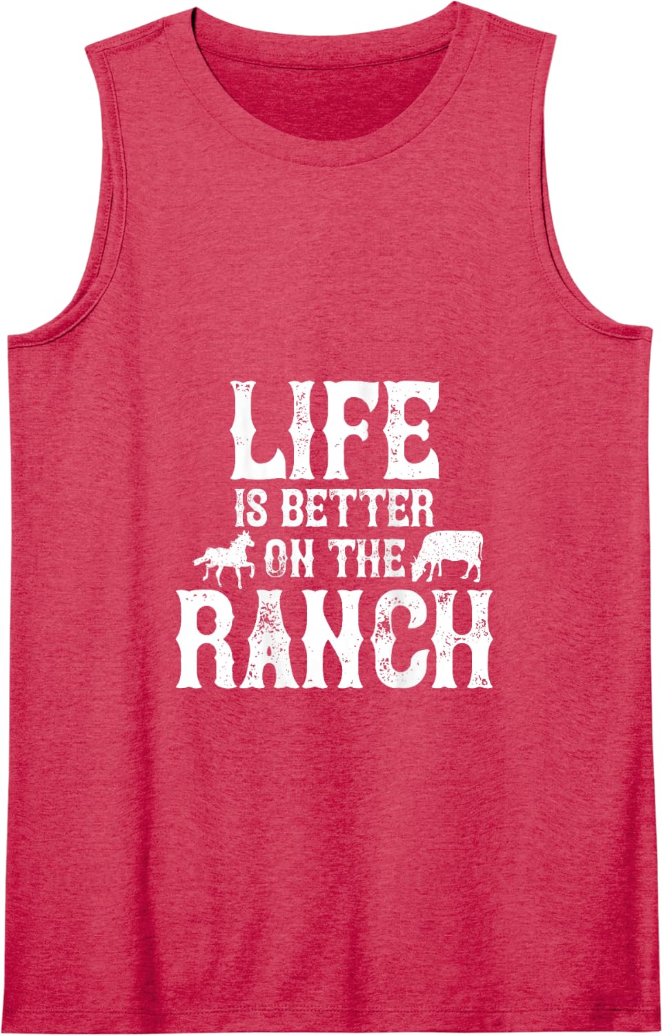 Life Is Better On The Ranch Ranchers Gift Tank Top - Red
