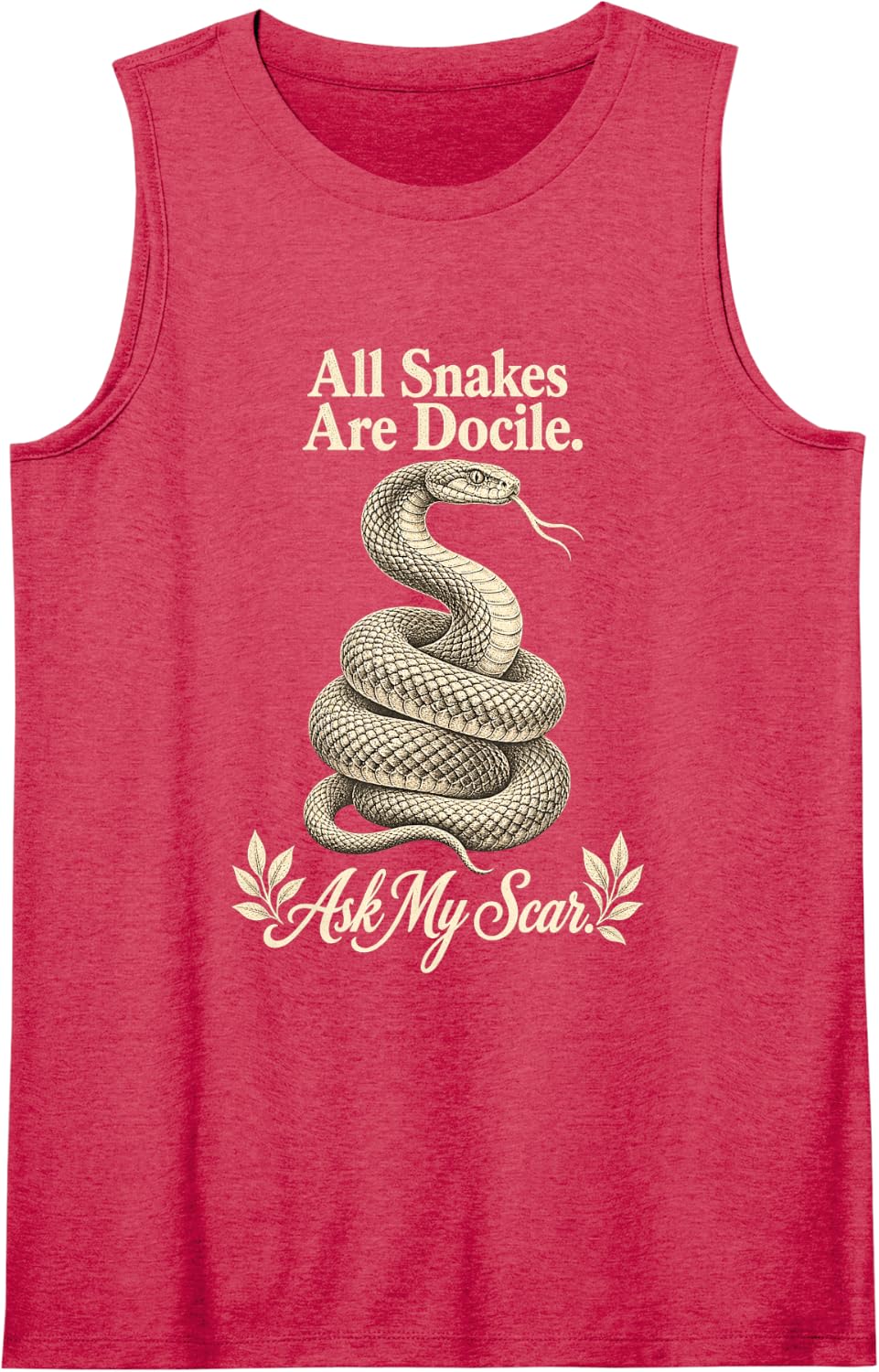 Snake Keeper Reptile Owner Ball Python Herpetology Lover Sleeveless Tank Top - Red