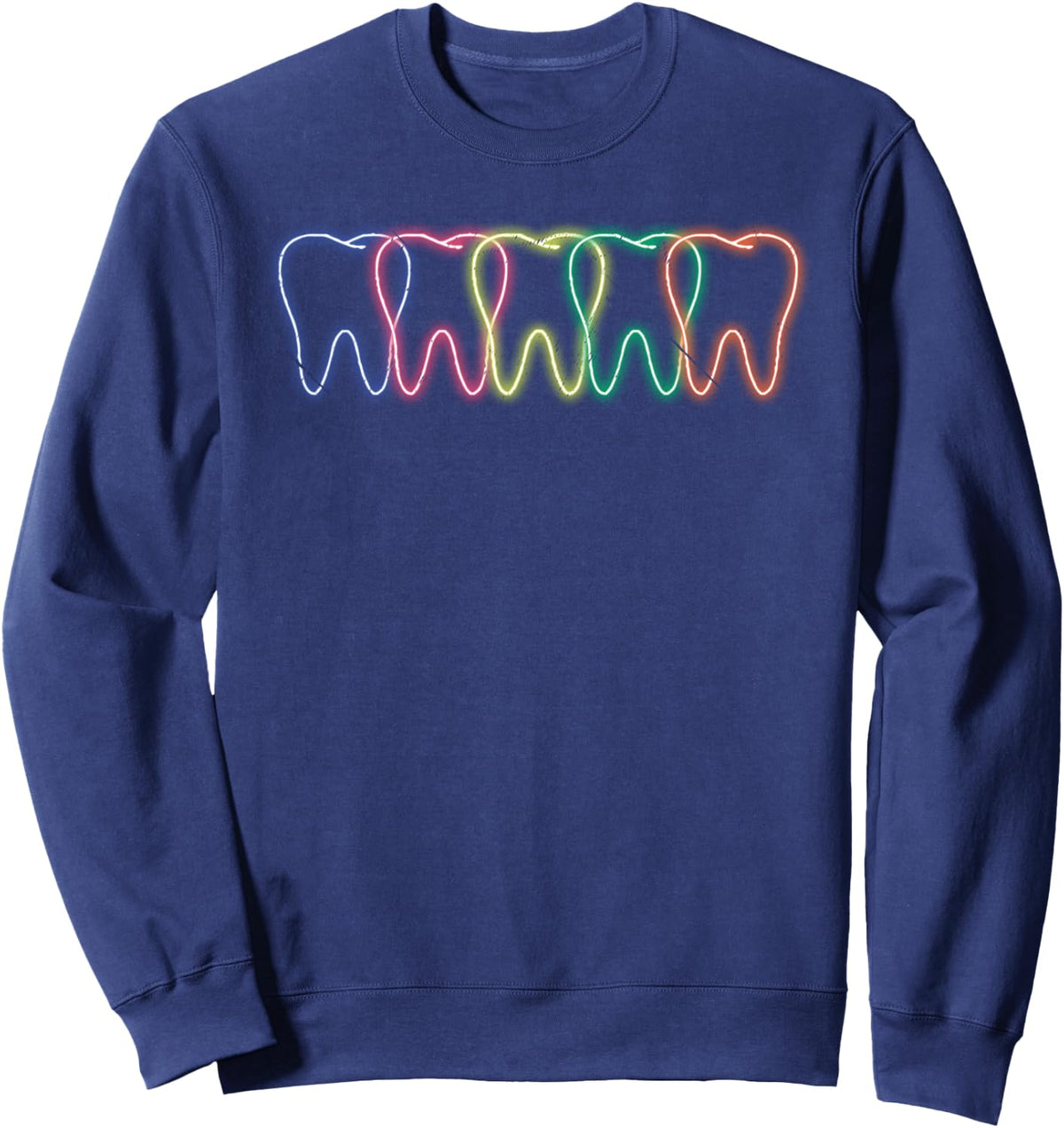 Retro Vintage Teeth Dentist Dental Hygienist Assistant Sweatshirt - Adult Unisex Navy Blue