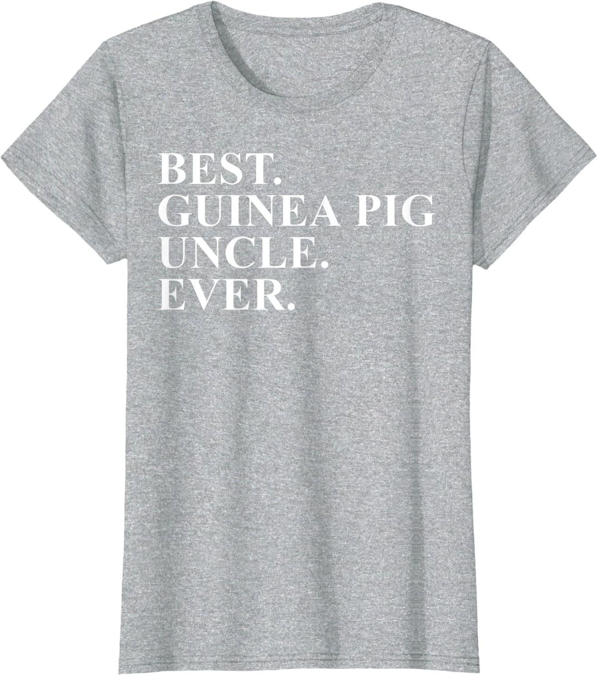 Guinea Pig Uncle Apparel - Novelty Funny Uncles Design T-Shirt - Heather Grey